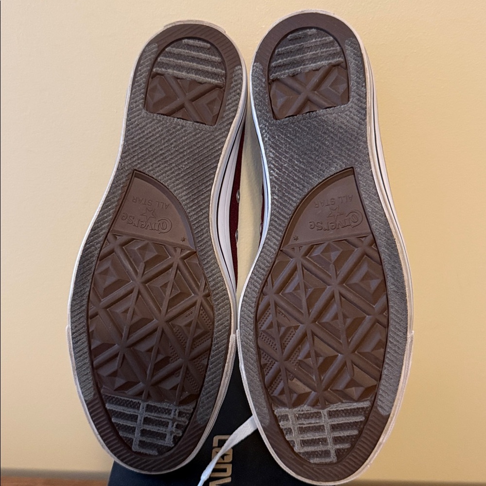 Burgundy Converse All Stars. Men’s 7/Women’s 9 - Picture 5 of 7